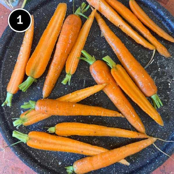 Roasted Carrots with Labneh & Pistachios | cookeatworld.com Carrots roasted for a Middle Eastern Salad with labneh