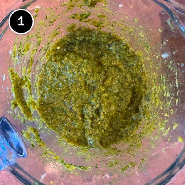 Goan Chicken Cafreal | cookeatworld.com A blended herb and spice paste for Goan chicken cafreal. A green curry.