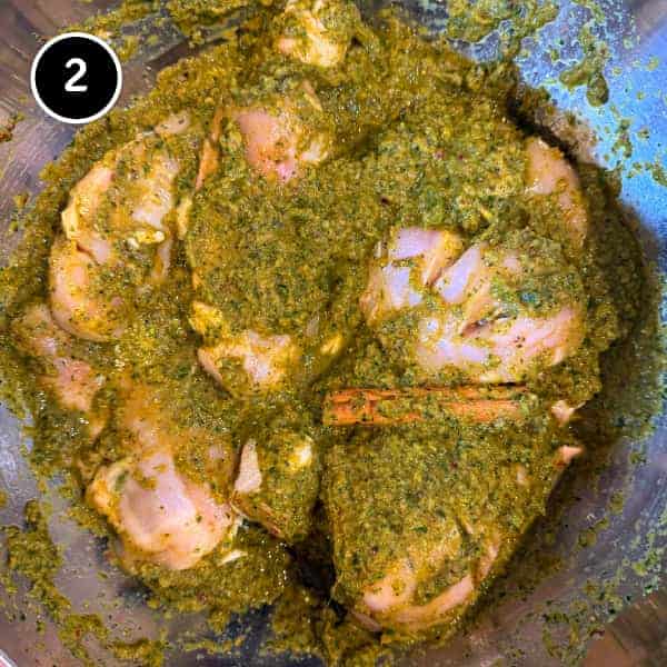 Goan Chicken Cafreal | cookeatworld.com Marinating the chicken in a fragrant cilantro sauce for 4-24 hours