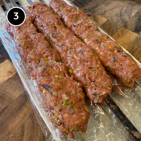 Turkish Lamb & Pistachio Kebab (Antep Kebabı) | cookeatworld.com Turkish Lamb & Pistachio Kebabs (Antep Kebabı) before being chilled