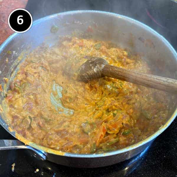 Paneer Bhurji (Indian Scrambled Paneer) | cookeatworld.com The masala simmers for a paneer bhurji