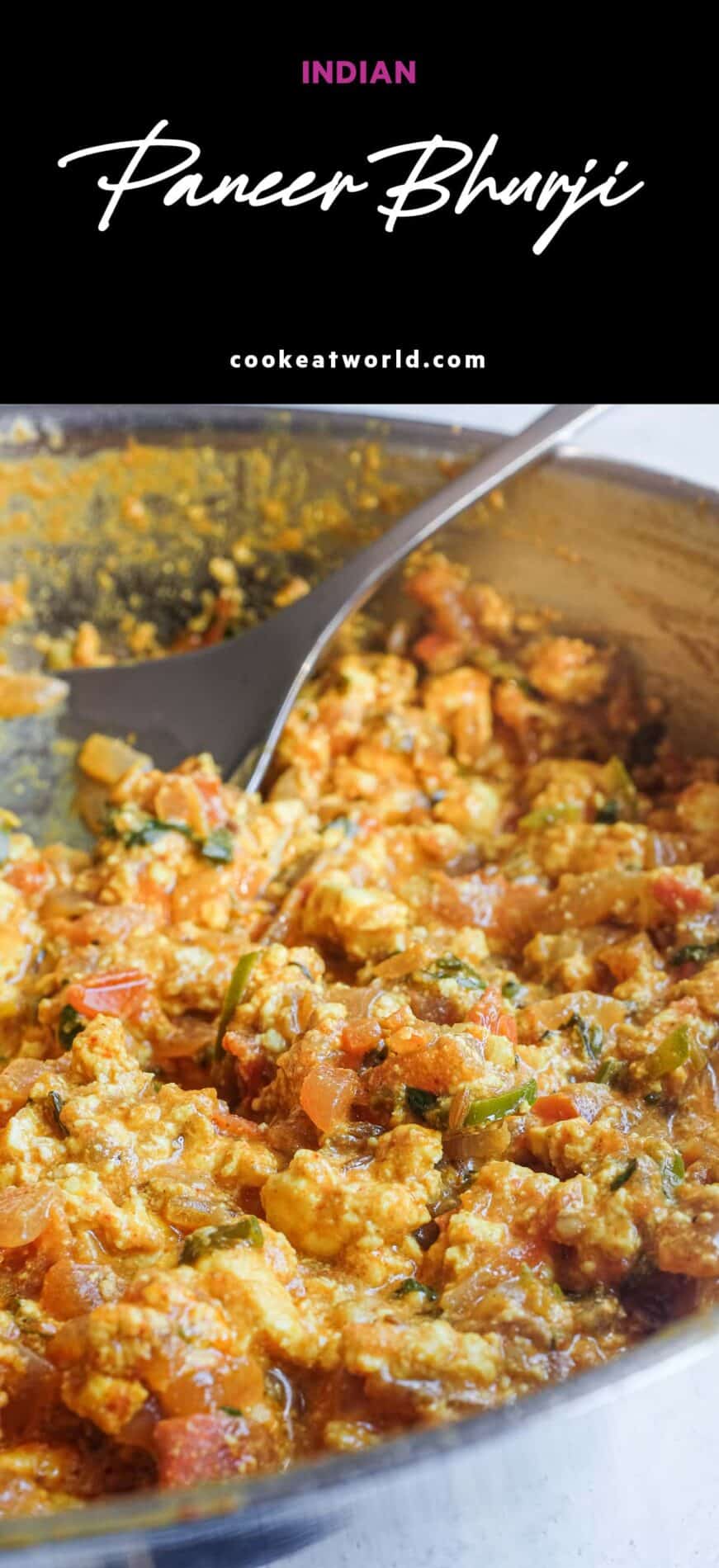 Soft paneer simmered in a spiced tomato masala for authentic Paneer Bhurji.