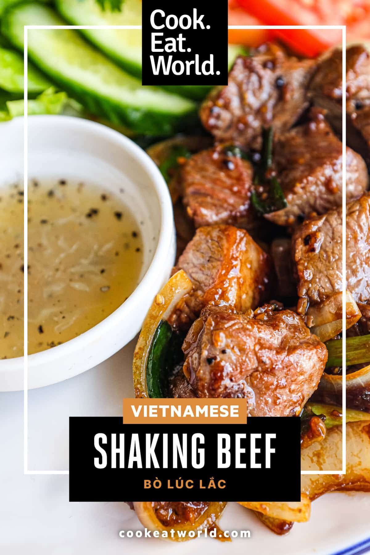 Vietnamese shaking beef served in crisp lettuce cups with fresh herbs